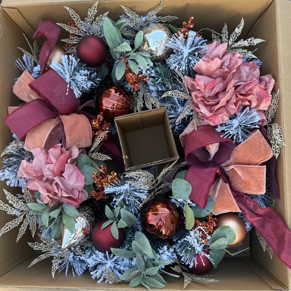 Frontgate Blush Colored Wreath - 32 in - NWT